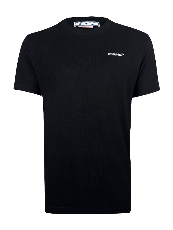 Off White Wave Diagonals Black T-Shirt
