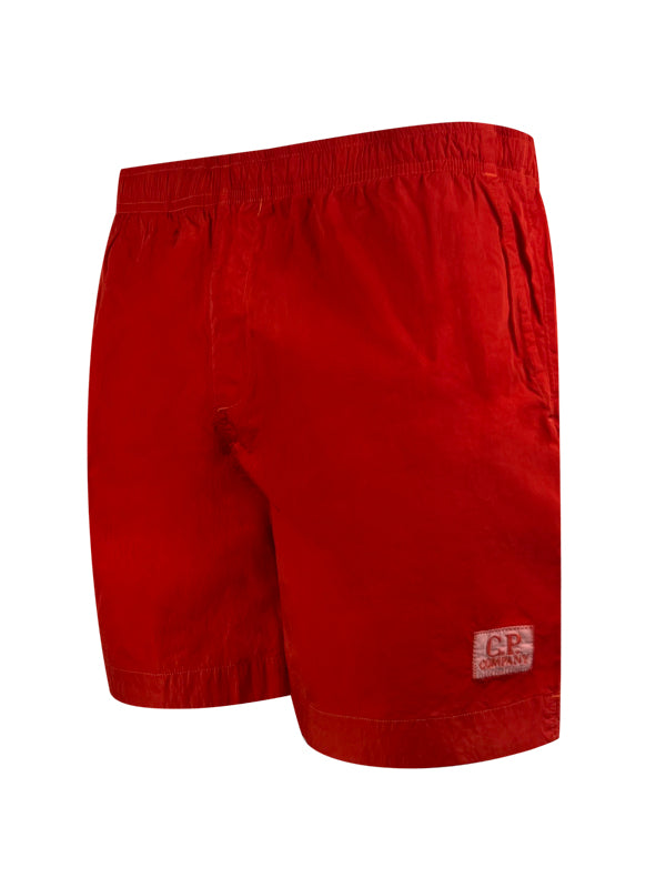 CP Company Chrome Patch Fiery Red Swim Shorts