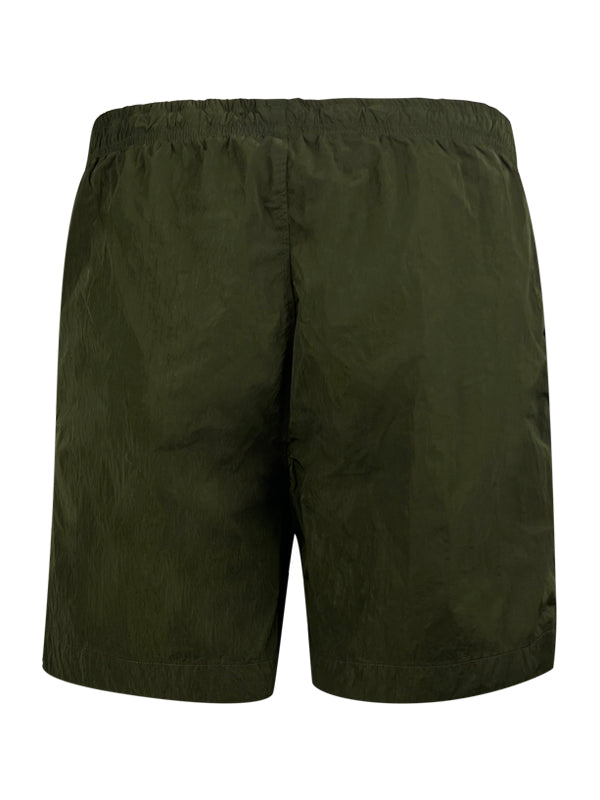 CP Company Chrome Patch Burnt Olive Green Swim Shorts