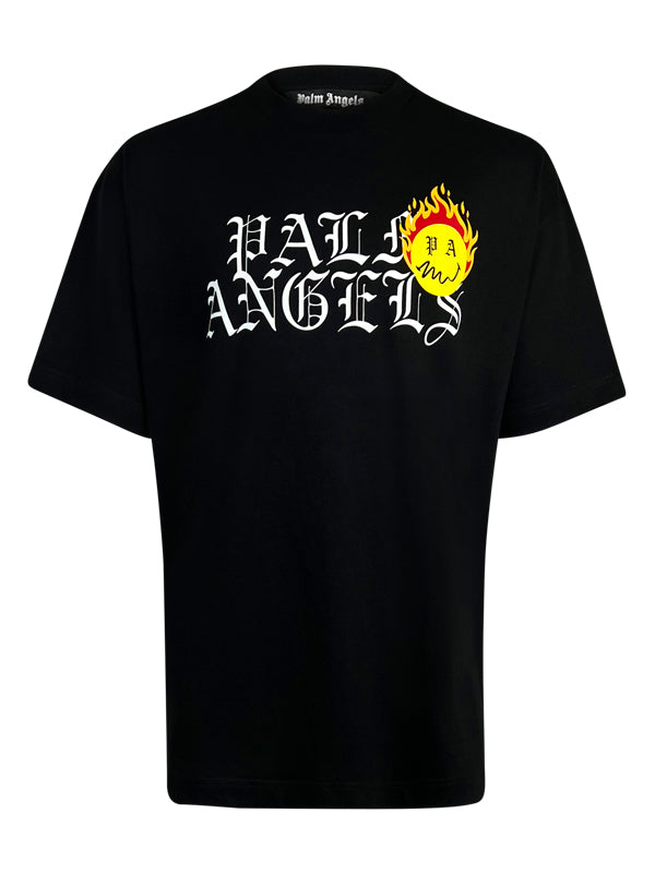 Palm Angels Burning Head Black T-Shirt