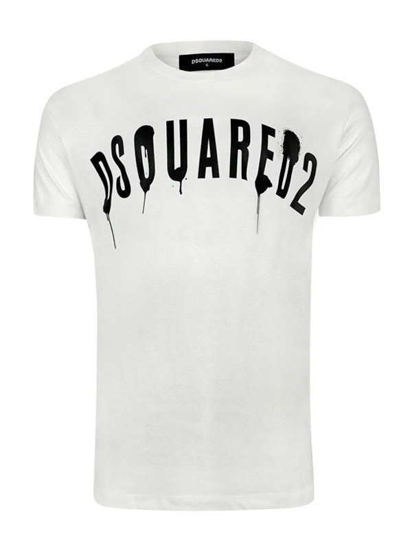 Dsquared2 Spray Paint White T-Shirt