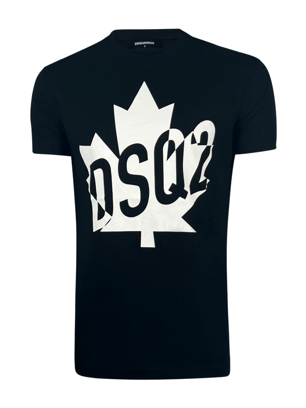 Dsquared2 Big Leaf Black T-Shirt